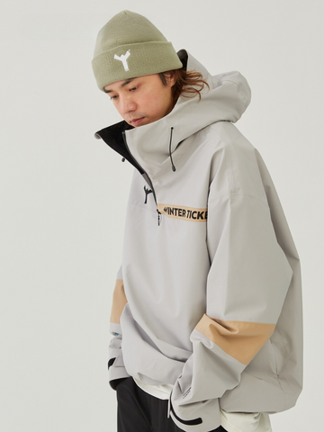 Winter Ticket Grey Freeride 3L Pullover Jacket - Unisex