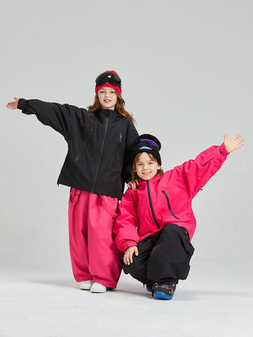 Doorek Kids Detachable Rabbit Ears Hooded Snow Jacket