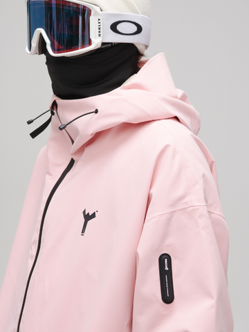 Winter Ticket Pink Baggy Ski Jacket - Unisex
