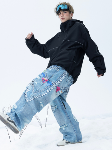 Molocoster 3D Print Baggy Snow Pant - Unisex