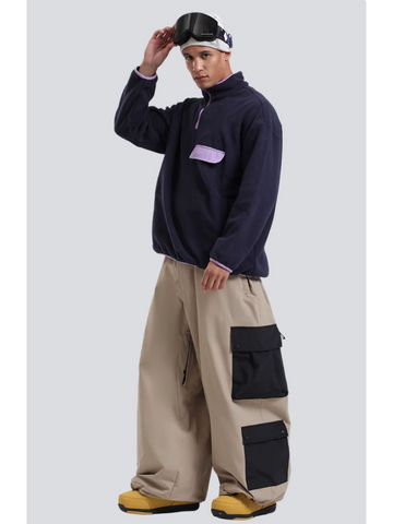 Gsou Snow Color Block Double Cargo Snow Pants - Unisex