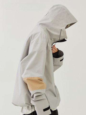 Winter Ticket Grey Freeride 3L Pullover Jacket - Unisex