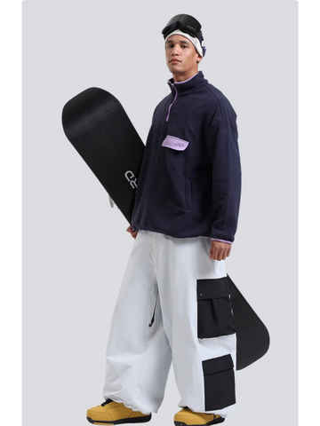 Gsou Snow Color Block Double Cargo Snow Pants - Unisex