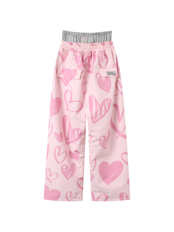 Molocoster Pink Hearts 3L Baggy Ski Suit – Women’s