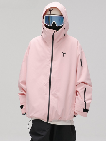 Winter Ticket Pink Baggy Ski Jacket - Unisex
