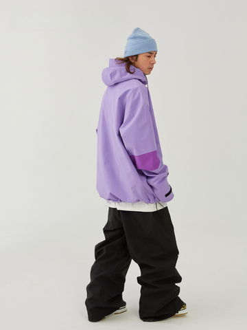 Winter Ticket Violet Oversized Snow Jacket - Unisex