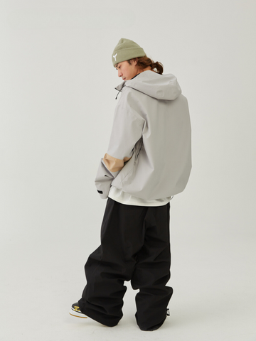 Winter Ticket Grey Freeride 3L Pullover Jacket - Unisex