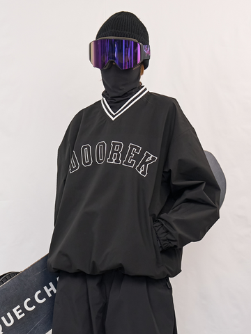 Doorek Baseball V-Neck Ski Pullover - Unisex