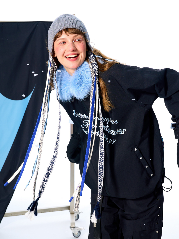 BCG All Grey Knit Ribbon Ski Beanie