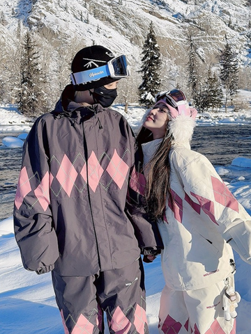 Molocoster Urban Diamond Plaid 3L Snowsuits - Unisex