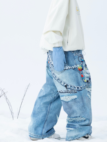 Molocoster 3D Print Baggy Snow Pant - Unisex