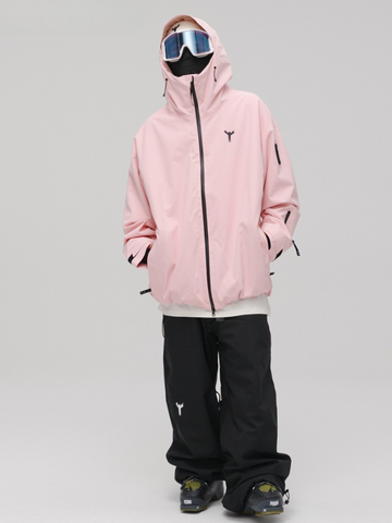 Winter Ticket Pink Baggy Ski Jacket - Unisex