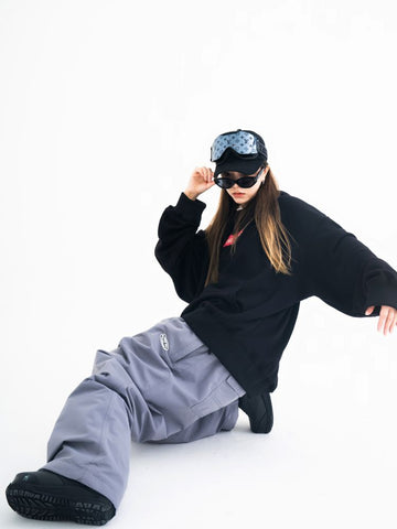 TRICKER Grey Baggy Snow Pants - Women's