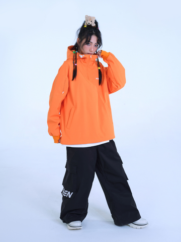RenChill Cute Orange Bear Hoodie - Unisex