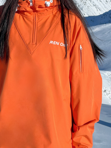 RenChill Cute Orange Bear Hoodie - Unisex
