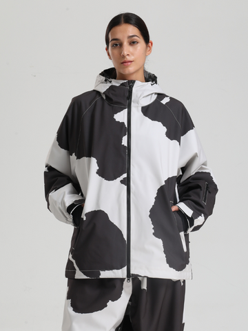 Gsou Snow Bold Cow Print Snow Jacket – Women's