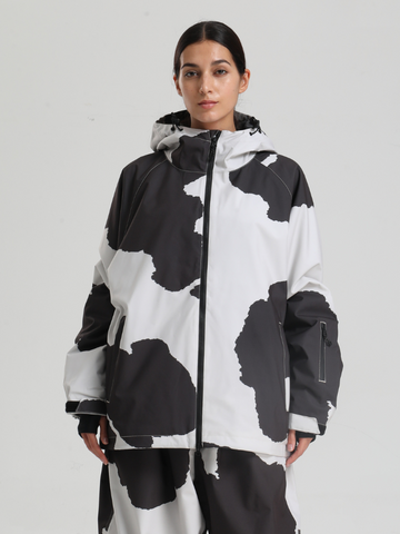 Gsou Snow Bold Cow Print Snow Jacket – Women's