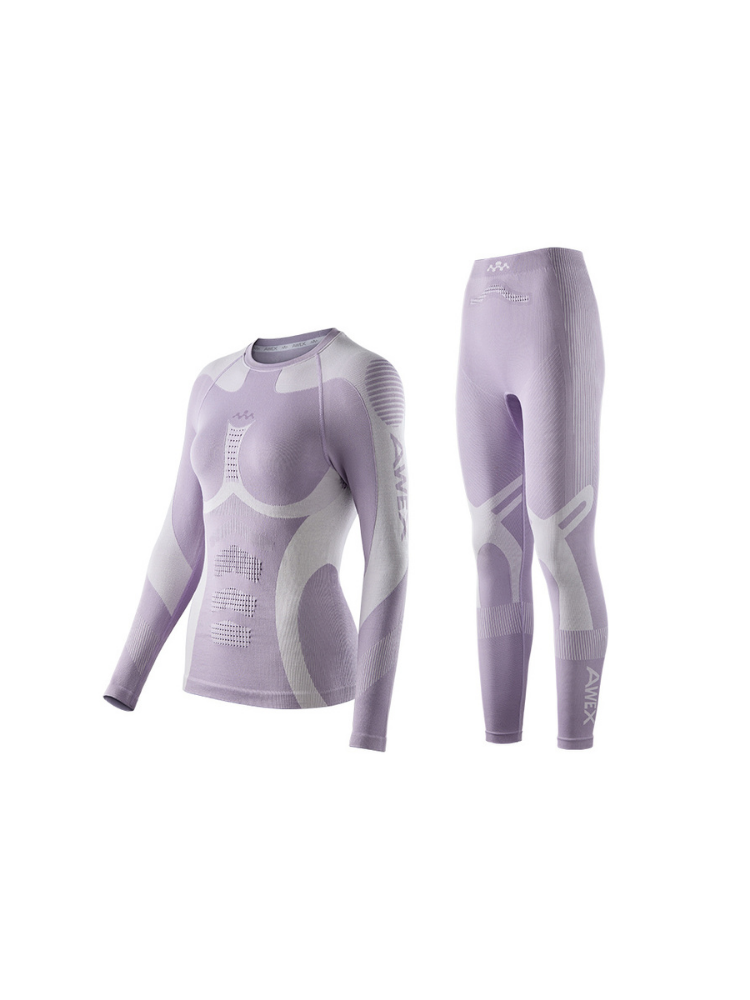 Nandn x AWEX Merino Quick-Dry Purple Base Layer - Women's