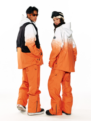 LITAN Alpine Teflon Suspender Orange Pants - Unisex
