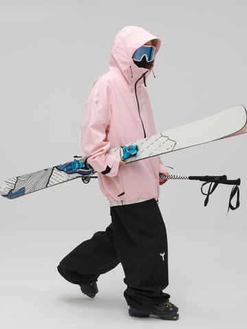 Winter Ticket Pink Baggy Ski Jacket - Unisex