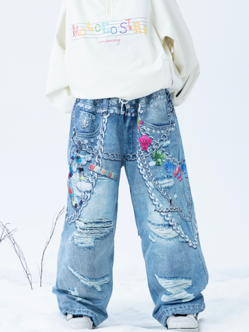 Molocoster 3D Print Baggy Snow Pant - Unisex