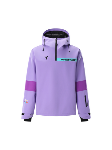 Winter Ticket Violet Oversized Snow Jacket - Unisex