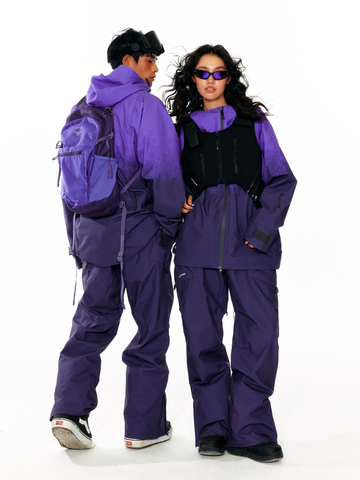 LITAN Alpine Teflon Suspender Purple Pants - Unisex