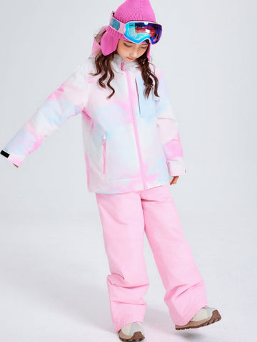 NANDN Kids Candy Color Gradient Snow Suits