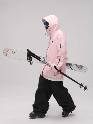 Winter Ticket Pink Baggy Ski Jacket - Unisex