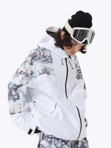 POMT Retro Pixel Style Baggy Ski Jacket – Unisex