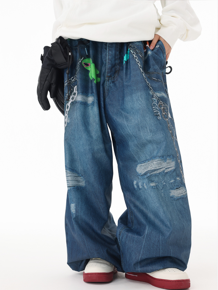 POMT Graffiti Flow Baggy Ski Pants – Unisex