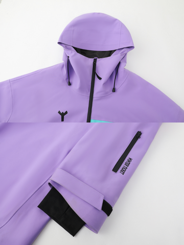 Winter Ticket Violet Oversized Snow Jacket - Unisex