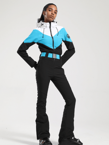 Gsou Snow Retro Belted Slim Ski Jumpsuit - Women's