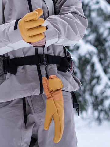 POMT P-Insulate Leather Ski Gloves