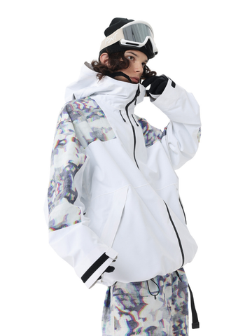 POMT Retro Pixel Style Baggy Ski Jacket – Unisex