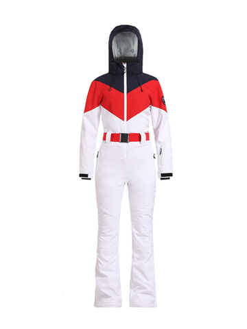 Gsou Snow Retro Belted Slim Ski Jumpsuit - Women's