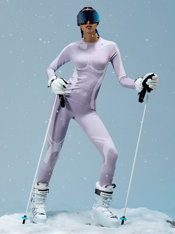 Nandn x AWEX Merino Quick-Dry Purple Base Layer - Women's