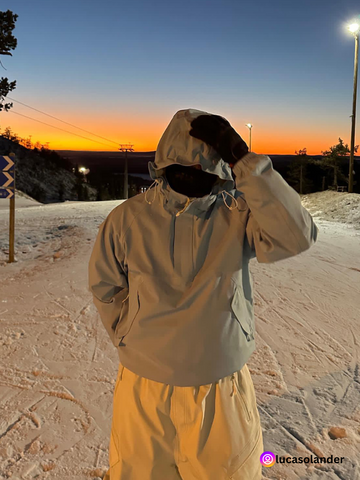 LITAN White Cargo Baggy Snow Pants - Unisex