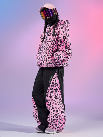 Doorek Pink Leopard Snow Anorak - Unisex