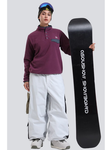 Gsou Snow Color Block Double Cargo Snow Pants - Unisex