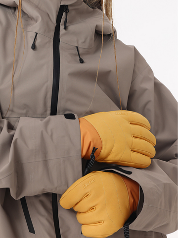 POMT P-Insulate Leather Ski Gloves