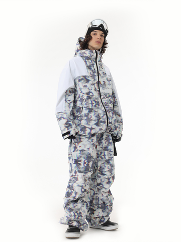 POMT Retro Pixel Style Baggy Ski Jacket – Unisex