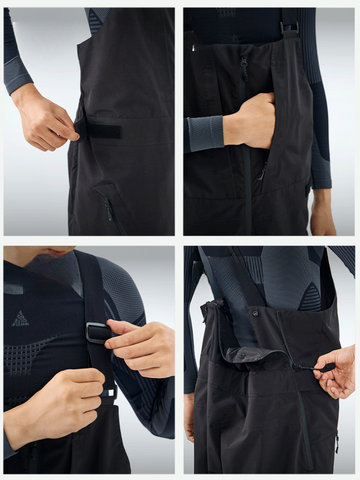 NANEND Pro 3L Fleece Ski Bib Pants - Men's