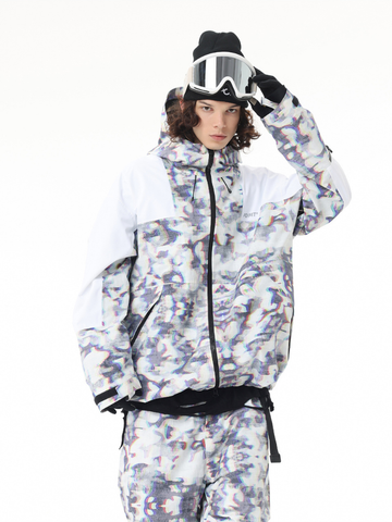 POMT Retro Pixel Style Baggy Ski Jacket – Unisex