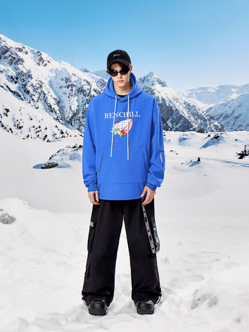 RenChill Klein Blue 3L Fleece Ski Hoodie - Unisex