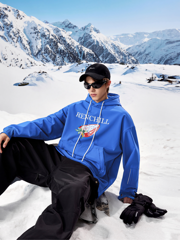 RenChill Klein Blue 3L Fleece Ski Hoodie - Unisex