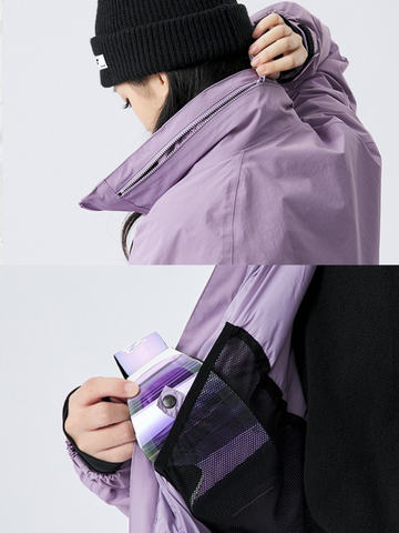 NANEND Sky Pink Purple Ski Suit - Women's