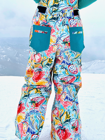 RenChill Glacier Floral 3L Ski Bibs - Women's