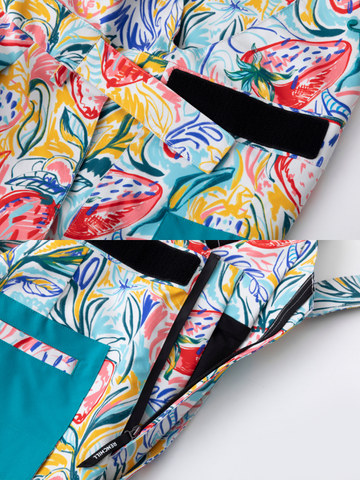RenChill Glacier Floral 3L Ski Bibs - Women's