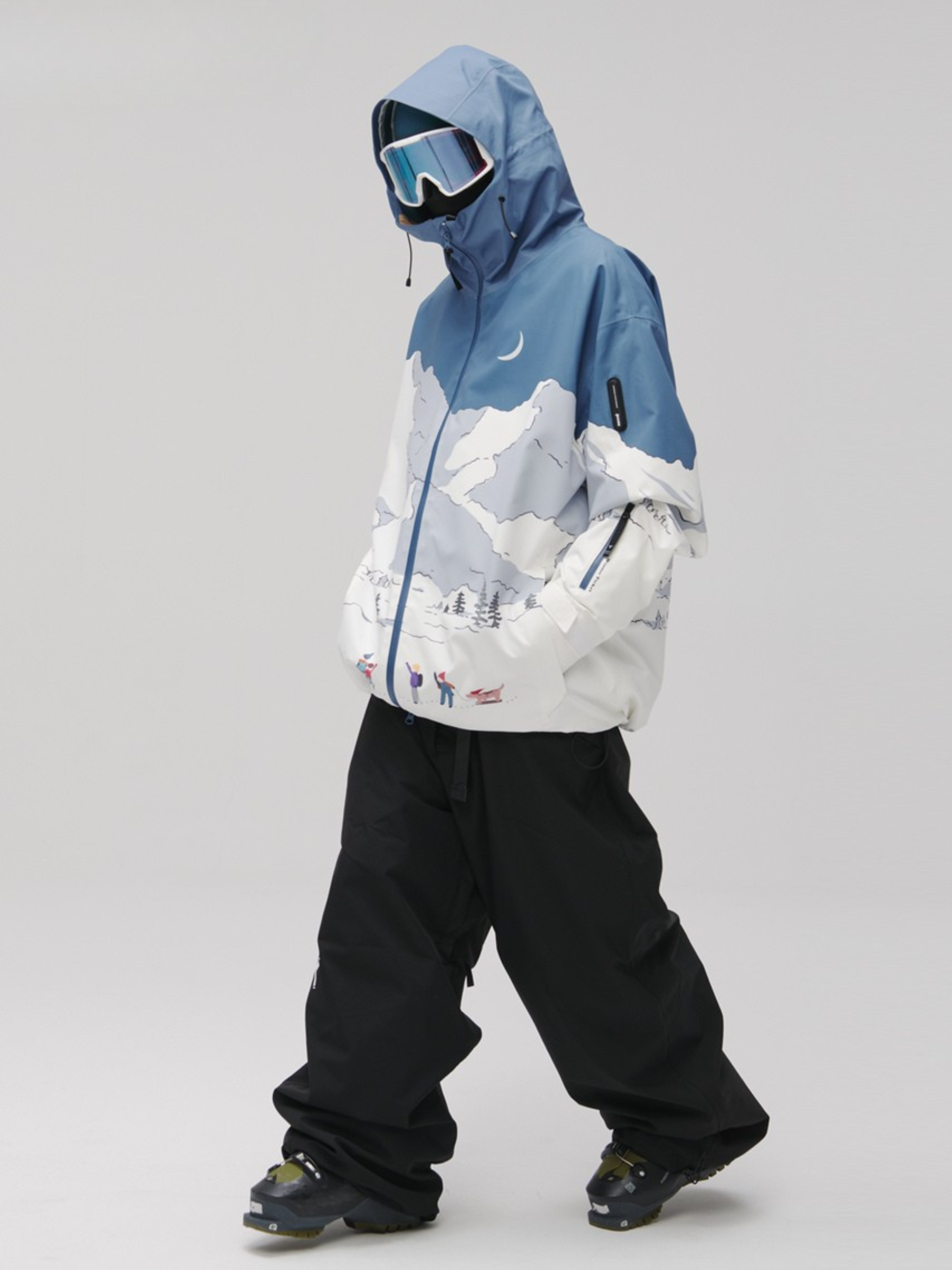 Winter Ticket Nightfall 3L Baggy Ski Jacket - Unisex – Alpine Master Winter Ticket Nightfall 3L Baggy Ski Jacket - Unisex – Alpine Master